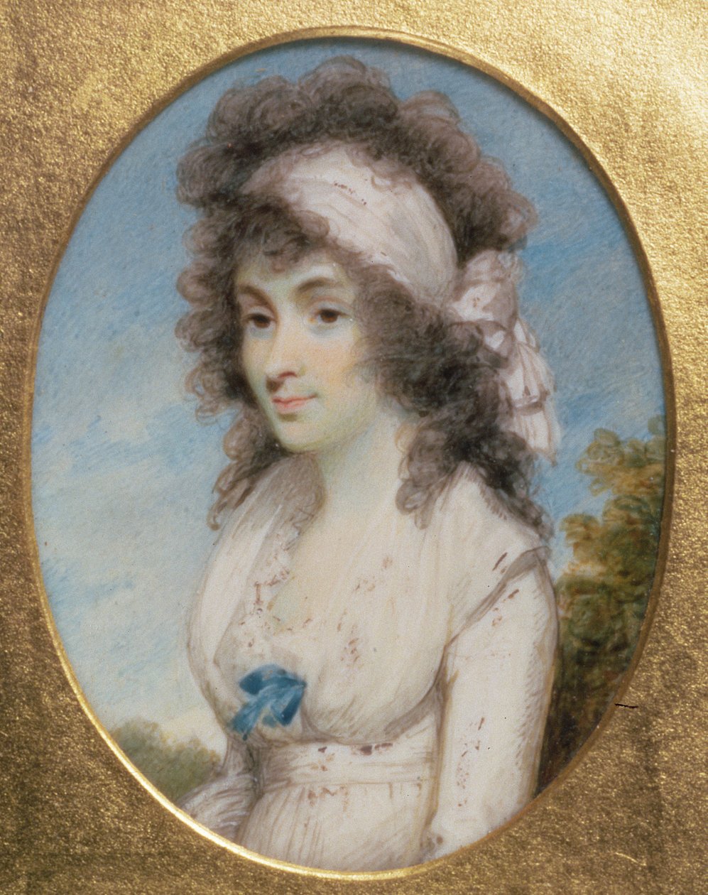 Miniatura portretowa Lydii lub Elżbiety Hunt, ok. 1795 autorstwa Henry Edridge