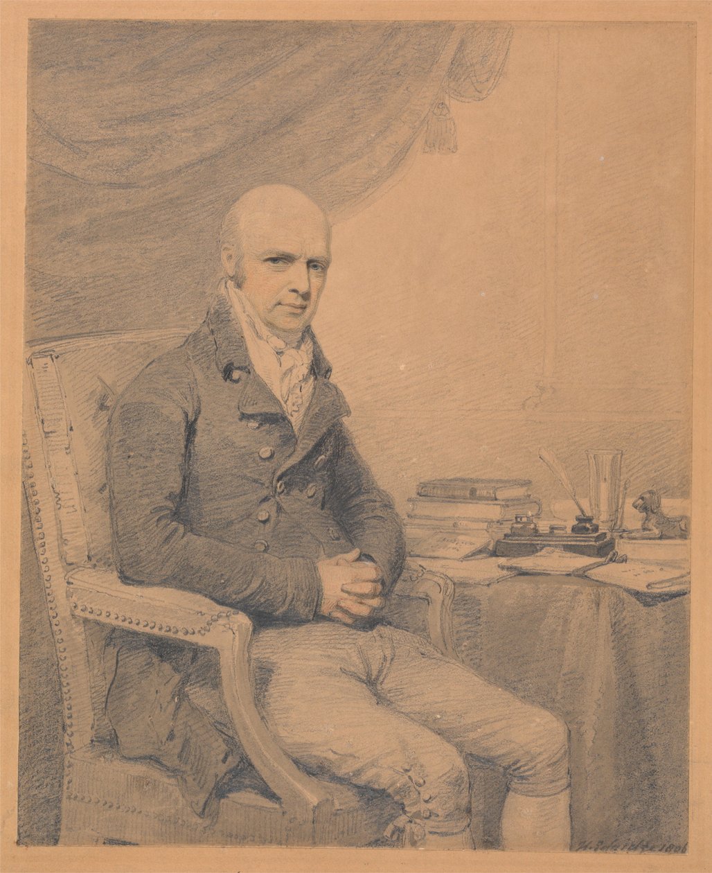 Portret Thomasa Estcourta Esq. z Estcourt autorstwa Henry Edridge