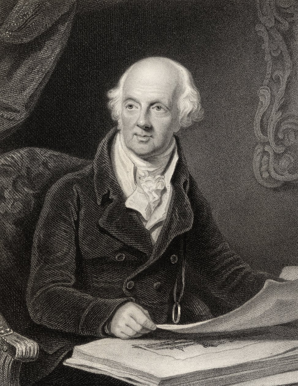 Sir Abraham Hume, 2. baronet, ryt. J.Jenkins, z „Narodowej Galerii Portretów, tom II”, wydana ok. 1835 autorstwa Henry Edridge