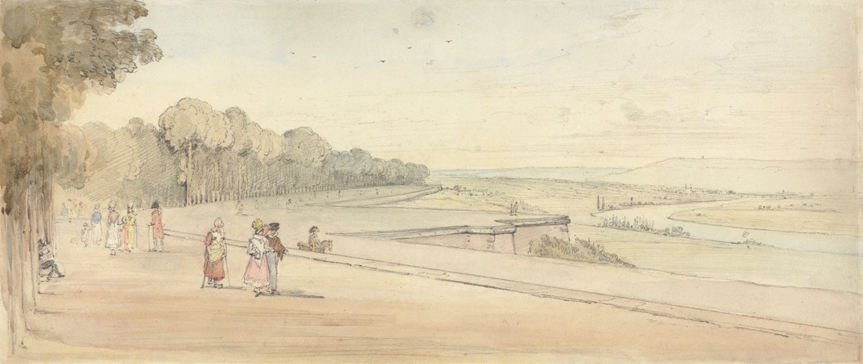 Taras w St. Germain-en-Laye autorstwa Henry Edridge