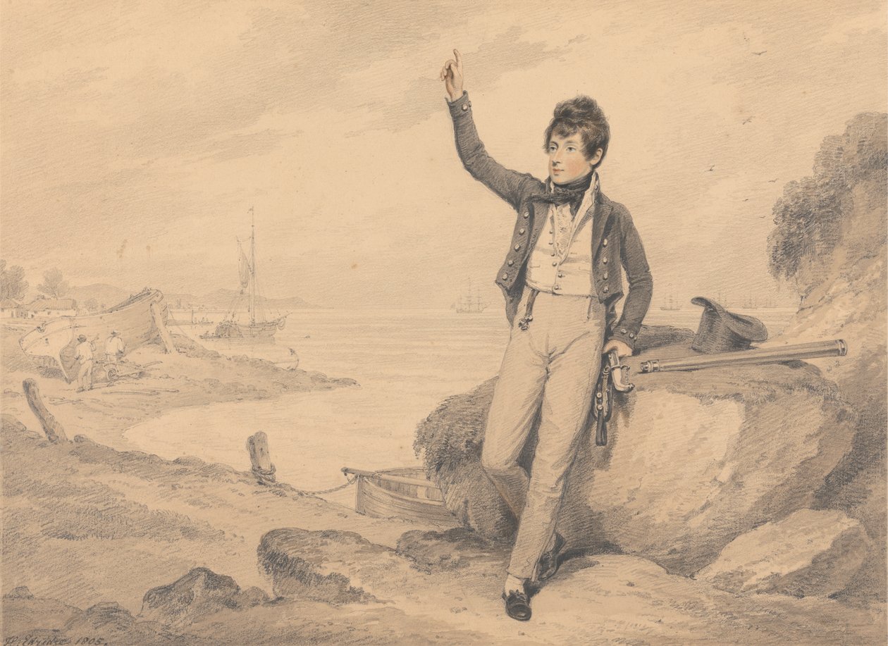 Szanowny Panie George Pryse Cambell (1793-1858), jako aspirant autorstwa Henry Edridge