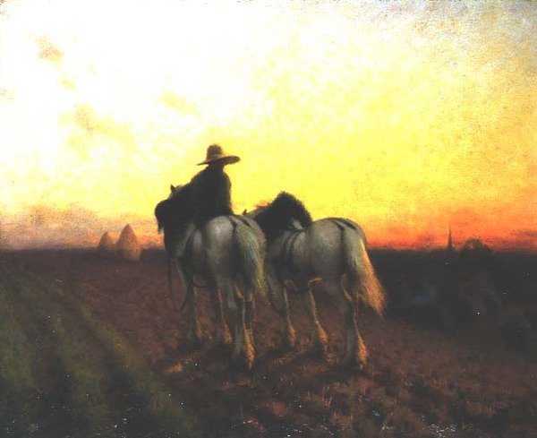 Powrót o zachodzie słońca autorstwa Henry Edward Detmold