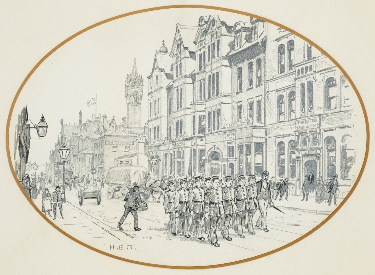 Schronienie chłopców, Strangeways (ołówek , atrament autorstwa Henry Edward Tidmarsh