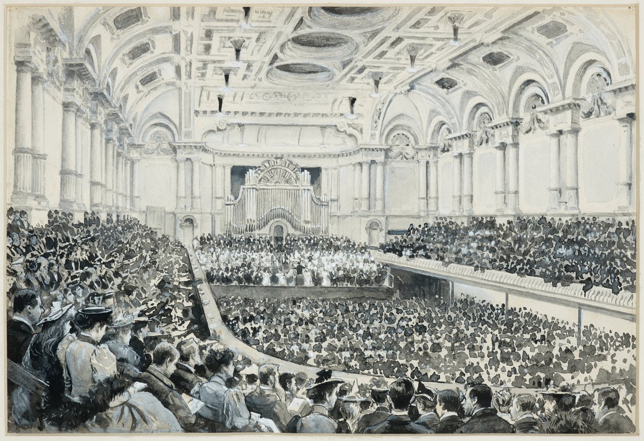 Sala Wolnego Handlu, Wnętrze, Noc Oratorium autorstwa Henry Edward Tidmarsh
