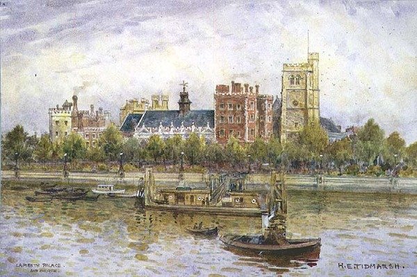 Pałac i kościół Lambeth autorstwa Henry Edward Tidmarsh