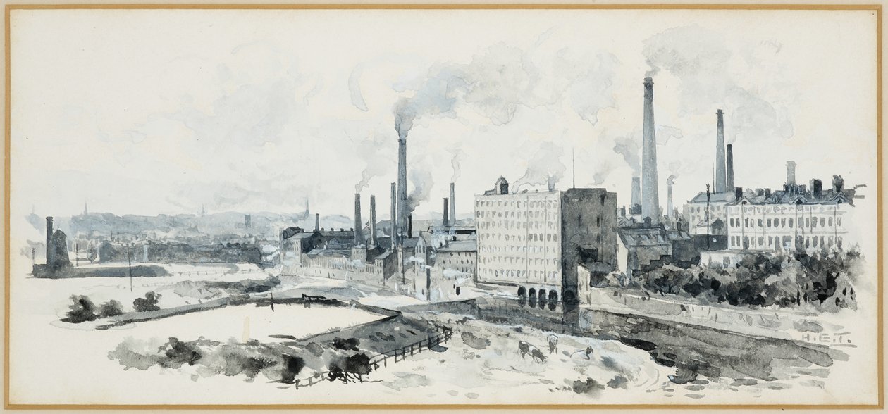 Dolne Broughton od Crescent w Salford autorstwa Henry Edward Tidmarsh