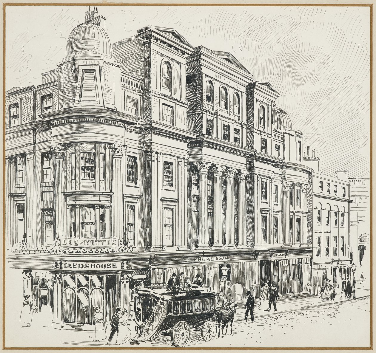 Budynki Newalla, Market Street, miejsce obecnej Giełdy Królewskiej autorstwa Henry Edward Tidmarsh