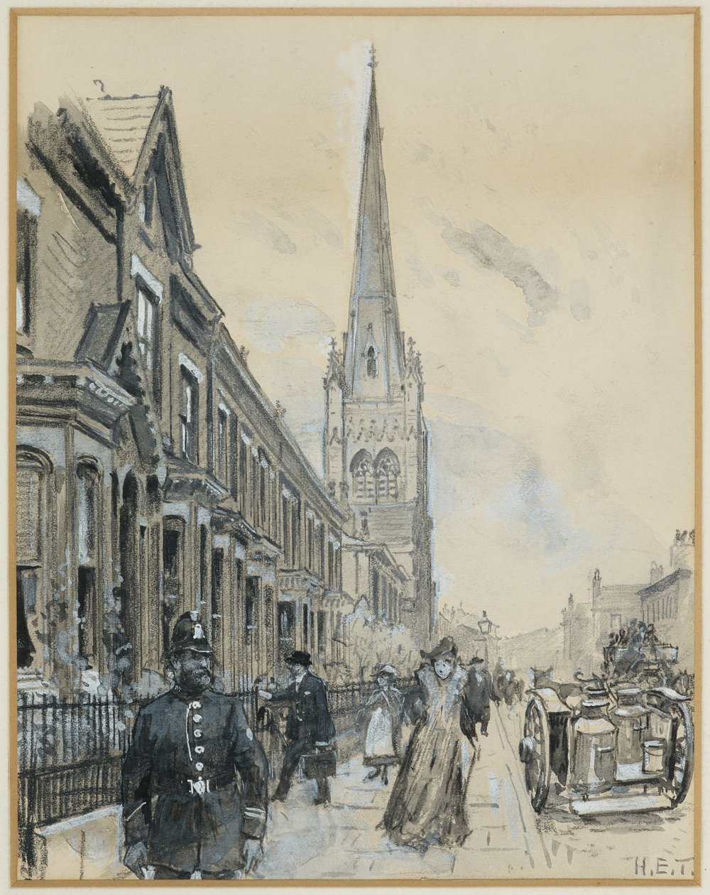 Kościół Prezbiteriański, Brunswick Street autorstwa Henry Edward Tidmarsh