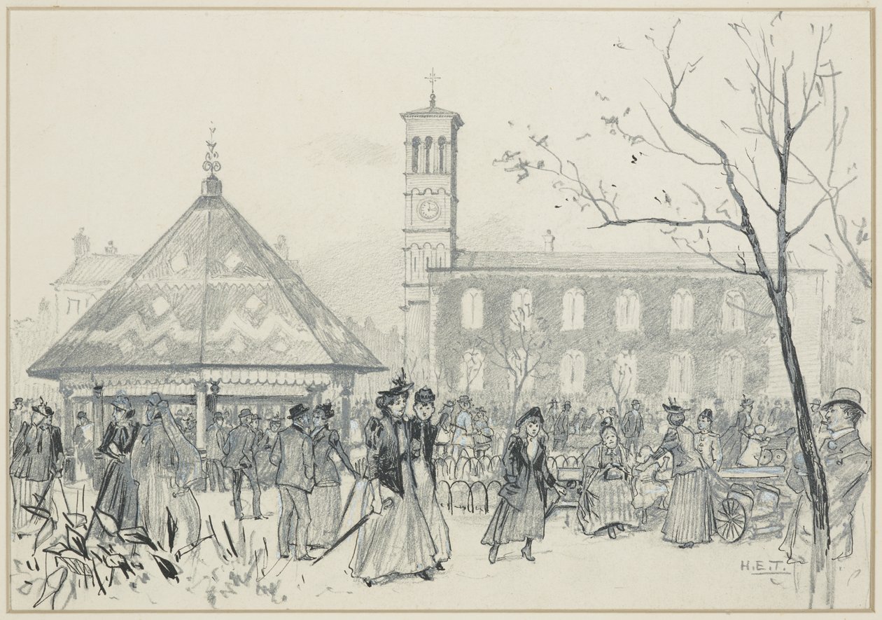 Sobotnie popołudnie w Ardwick Green autorstwa Henry Edward Tidmarsh