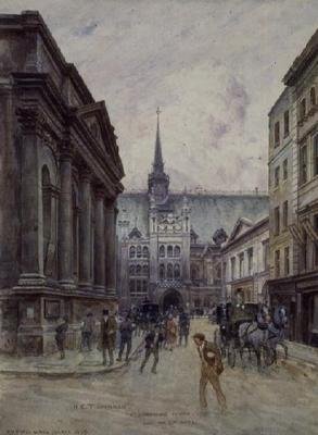 St. Lawrence Jewry i Guildhall autorstwa Henry Edward Tidmarsh