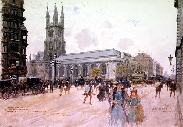 Grobu Świętego, Holborn autorstwa Henry Edward Tidmarsh
