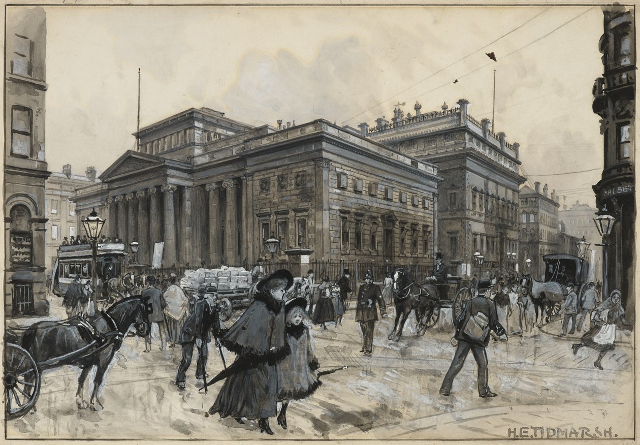 Galeria Sztuki, Mosley Street i Ateneum autorstwa Henry Edward Tidmarsh