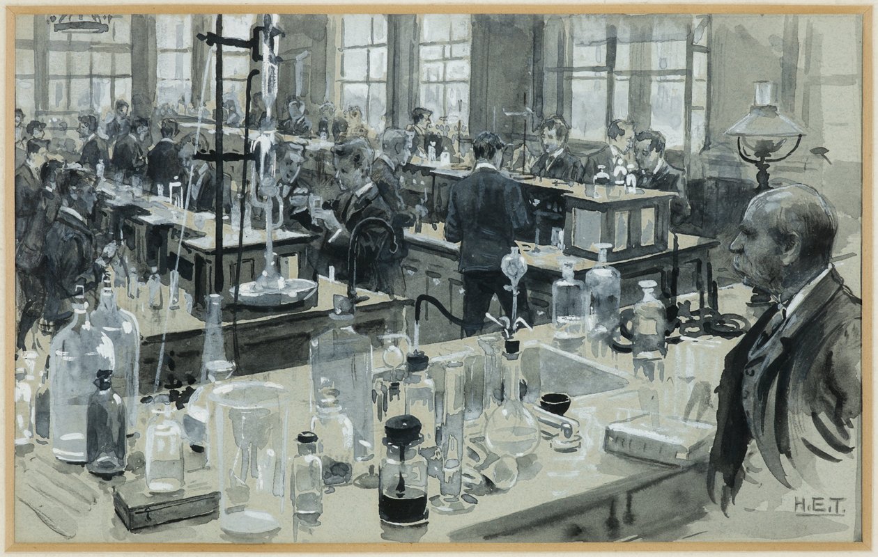 Laboratorium Chemiczne Gimnazjum autorstwa Henry Edward Tidmarsh