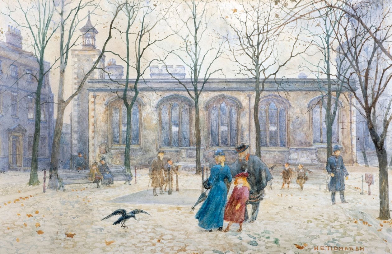 Kruk kościelny, Tower of London (akwarela) autorstwa Henry Edward Tidmarsh