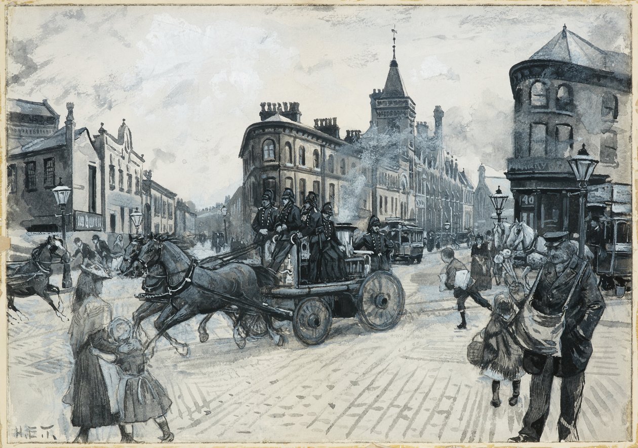 The Junction, Hulme: Wezwanie do ognia autorstwa Henry Edward Tidmarsh
