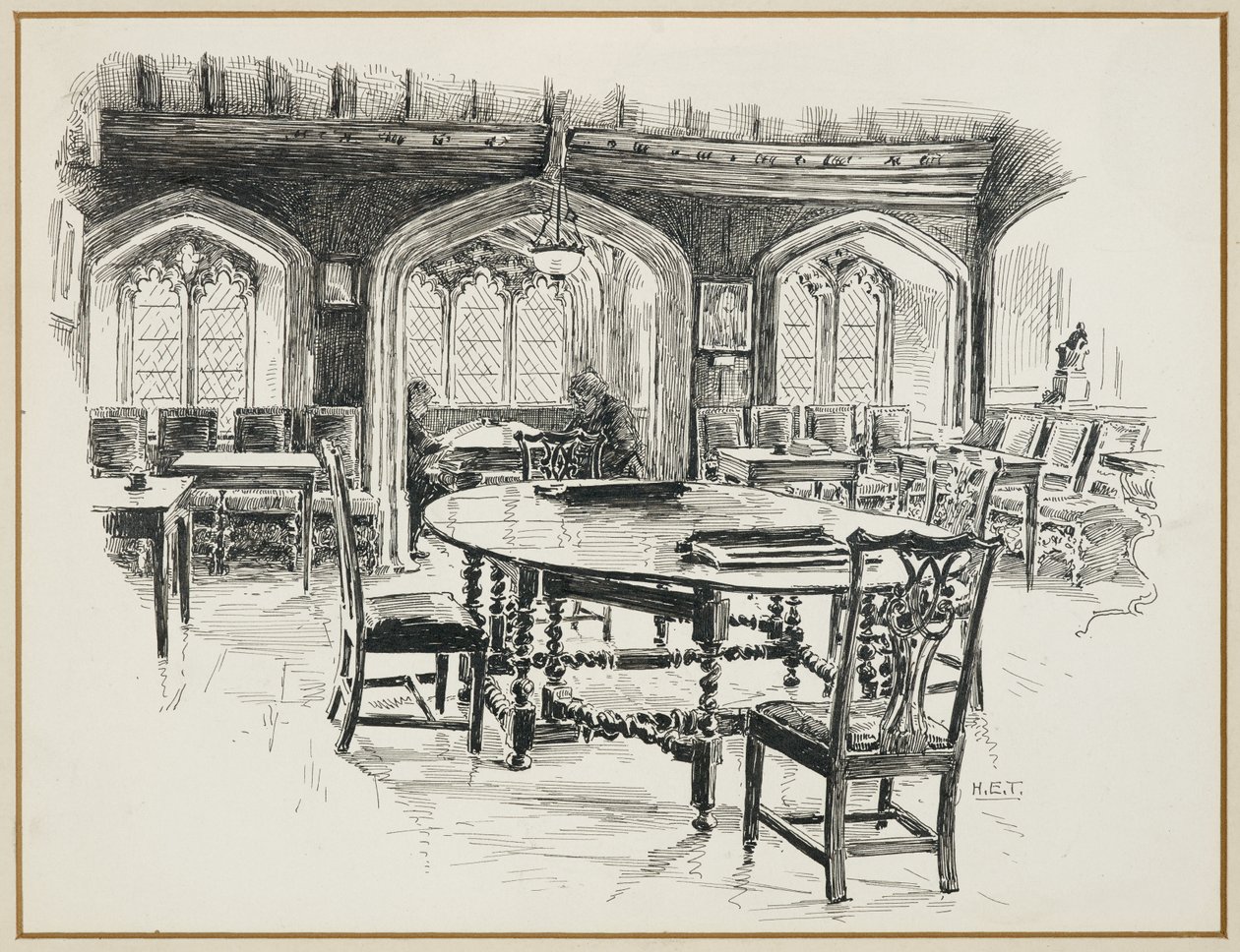 Czytelnia, Chetham College autorstwa Henry Edward Tidmarsh