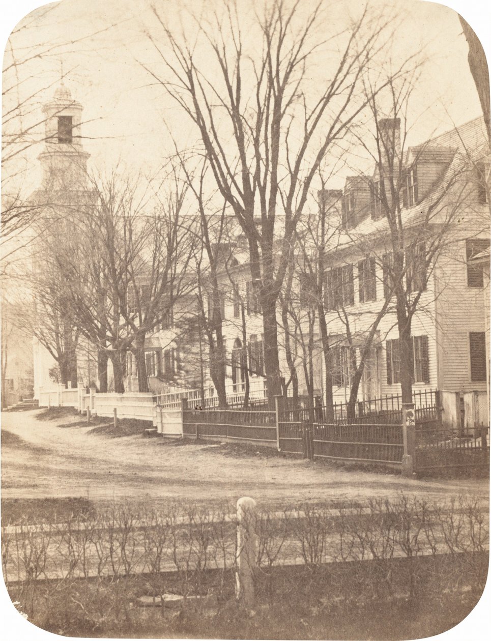 Dartmouth College Church, dom profesora Clementa Longa, prezydenta Nathana..., c. 1858. autorstwa Henry F Herbert