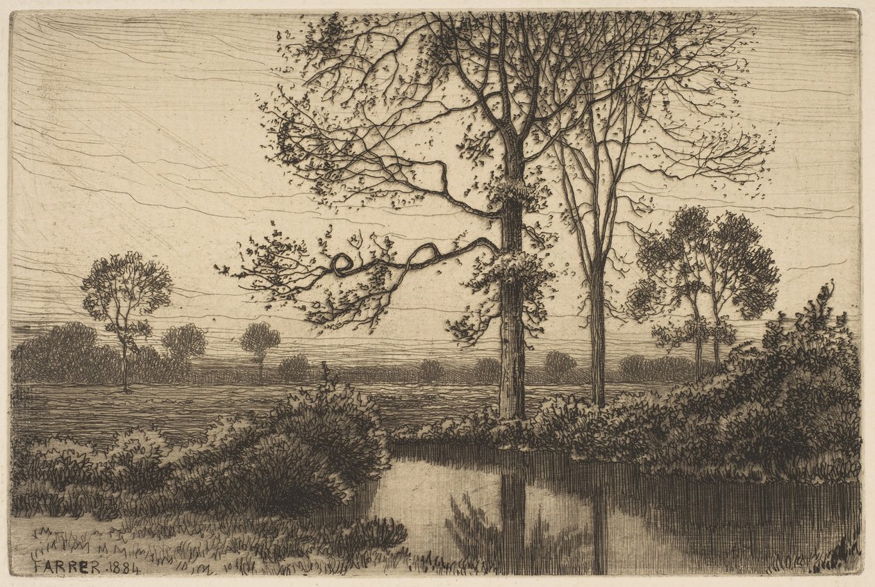 Jesienne szare i melancholijne, 1884. autorstwa Henry Farrer