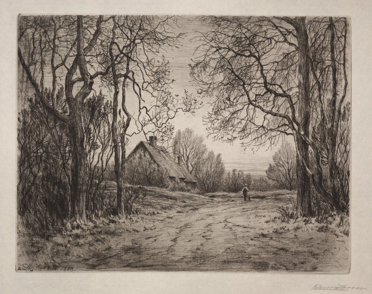 Zimowy wieczór autorstwa Henry Farrer