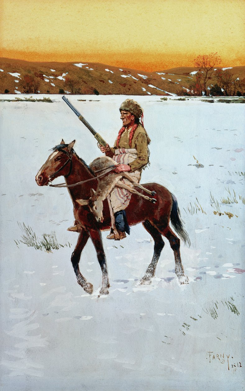 Indianin powracający z polowania, 1912 autorstwa Henry Francois Farny