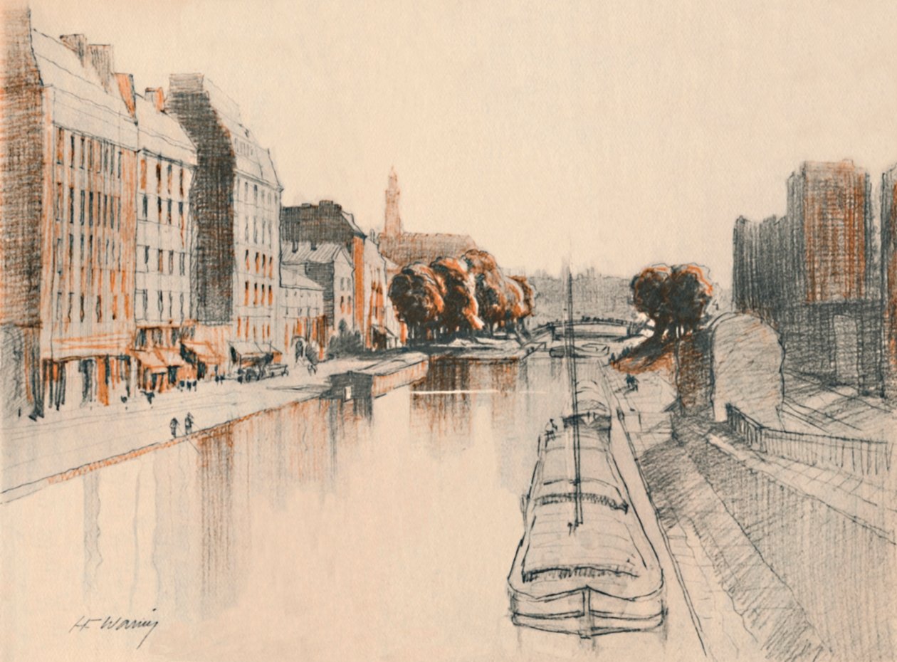 Kanał św. Marcina, ok. 1927, 1927 autorstwa Henry Franks Waring