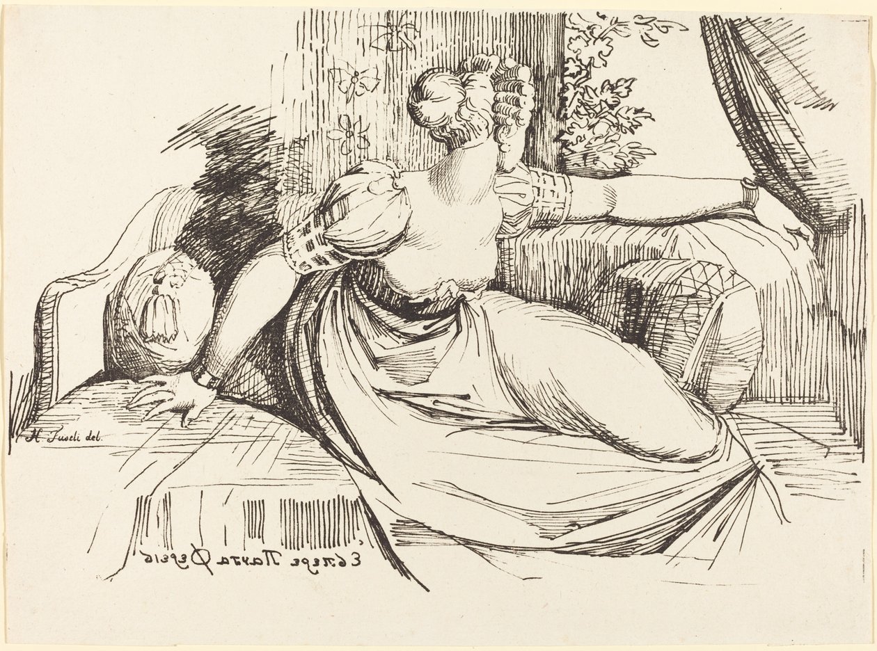 Kobieta siedząca przy oknie autorstwa Johann Heinrich Füssli