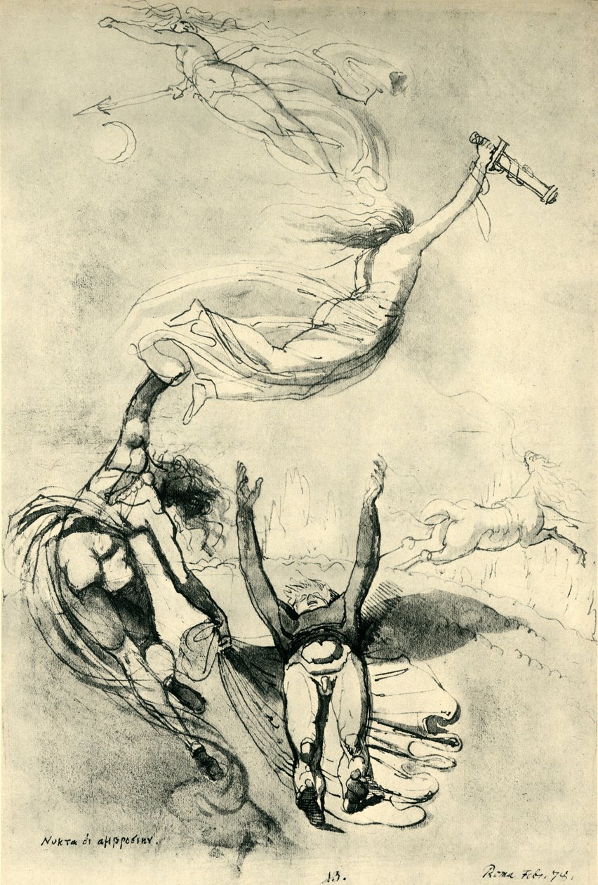 Martwy bohater z boginiami, 1778, 1943. autorstwa Johann Heinrich Füssli