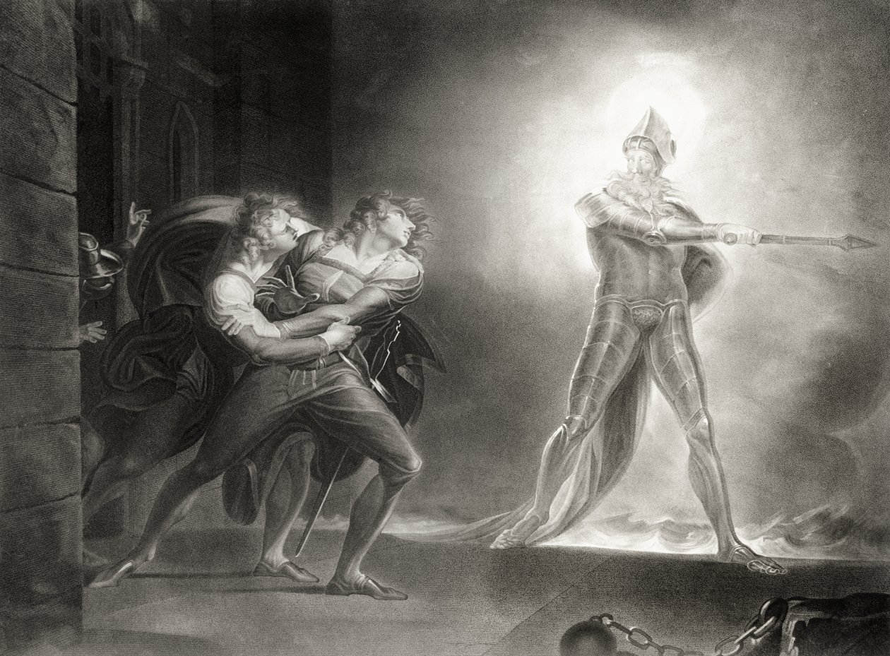 Hamlet, akt I, scena IV, William Shakespeare (1564-1616) sztychowane przez Roberta Thew (1758-1802) autorstwa Johann Heinrich Füssli