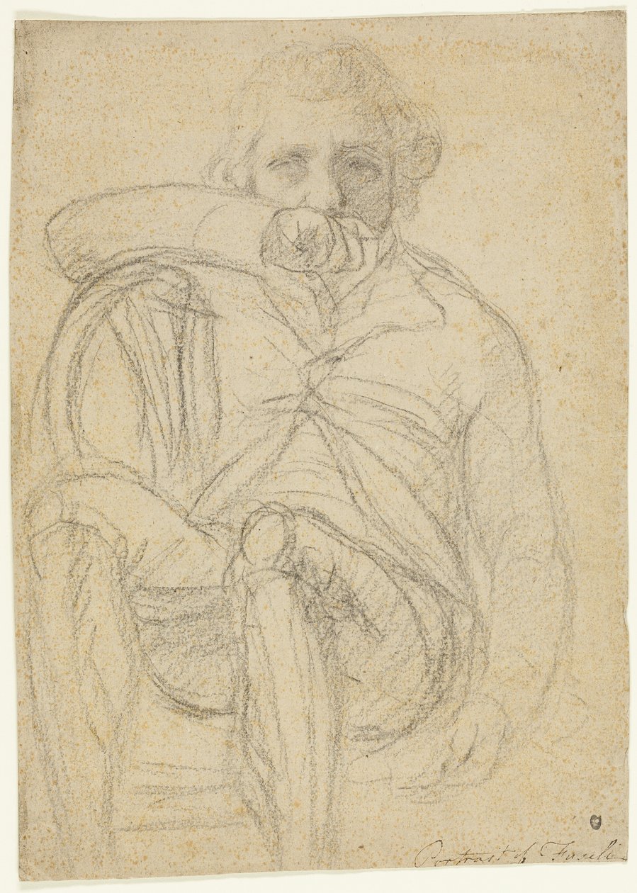 Portret Fusellego (recto); szkic dłoni (verso) autorstwa Henry Fuseli