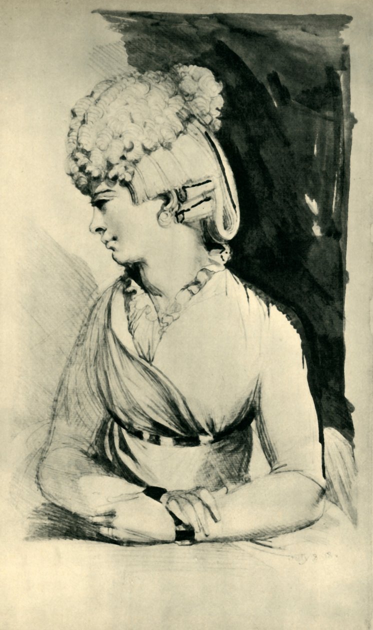 Portret kobiety, koniec XVIII-początek XIX wieku, 1943. autorstwa Johann Heinrich Füssli