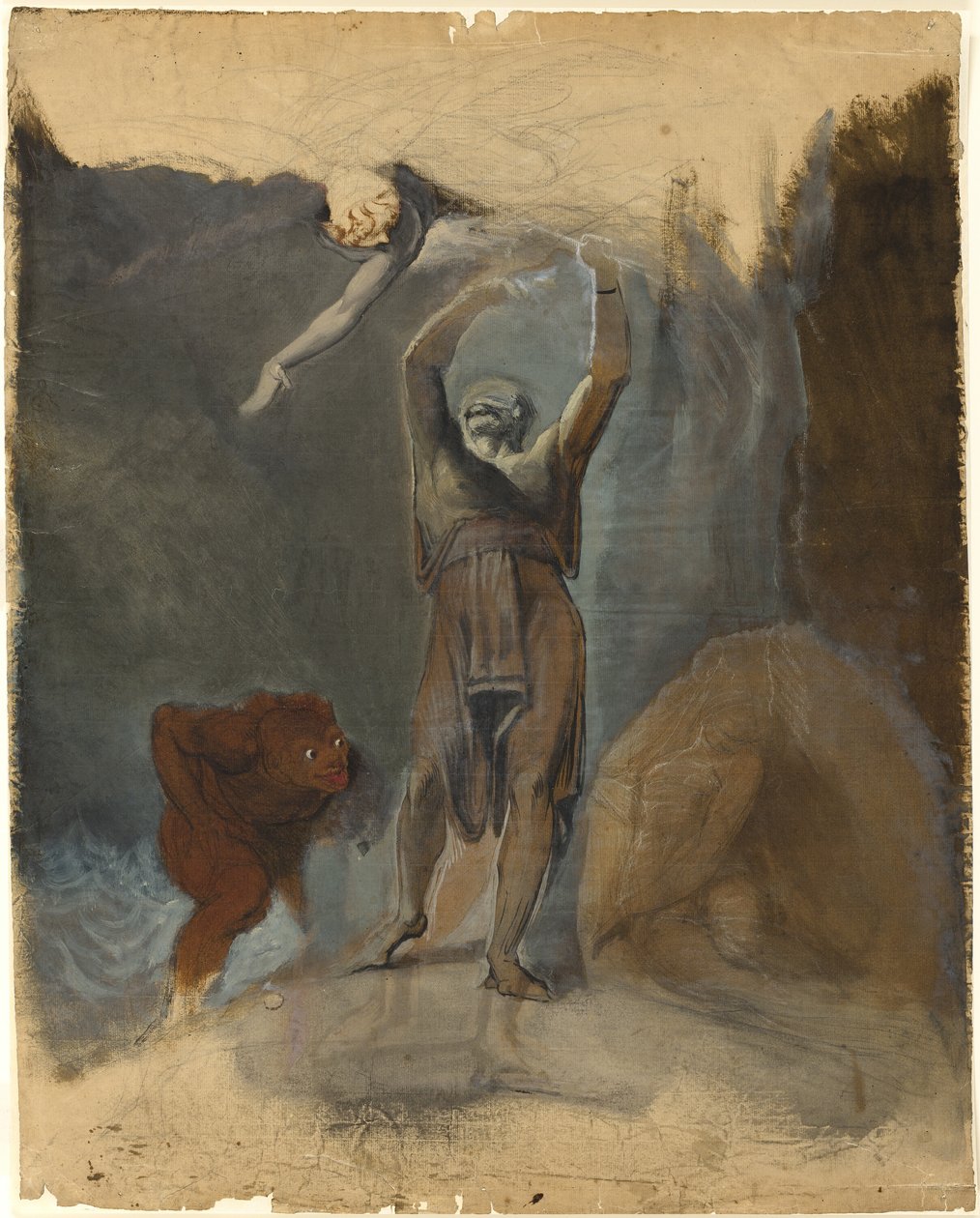 Prospero, Miranda, Kaliban i Ariel autorstwa Johann Heinrich Füssli