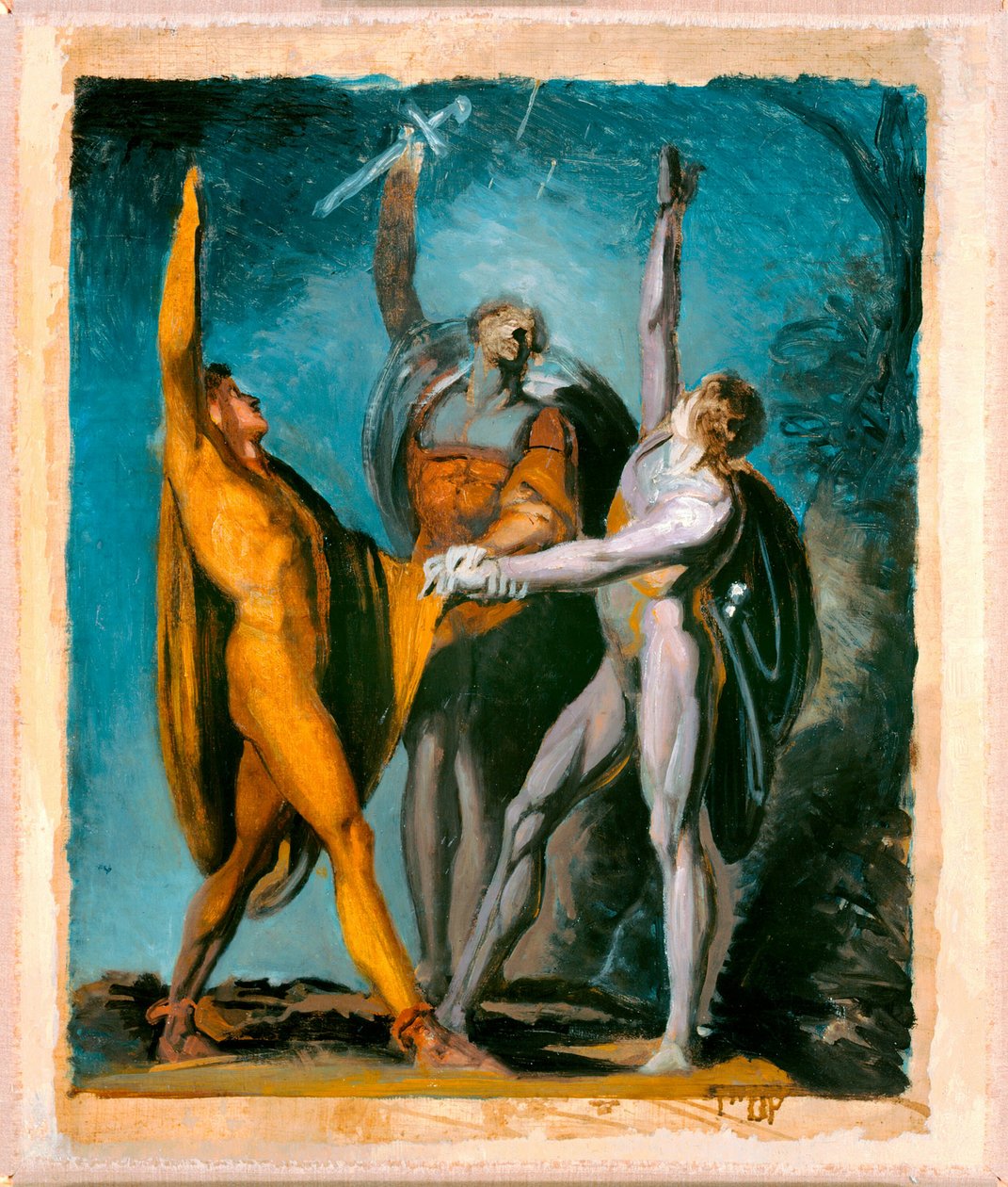 Szkic do „Przysięgi na Rütli”, Postać kobieca (verso) autorstwa Johann Heinrich Füssli