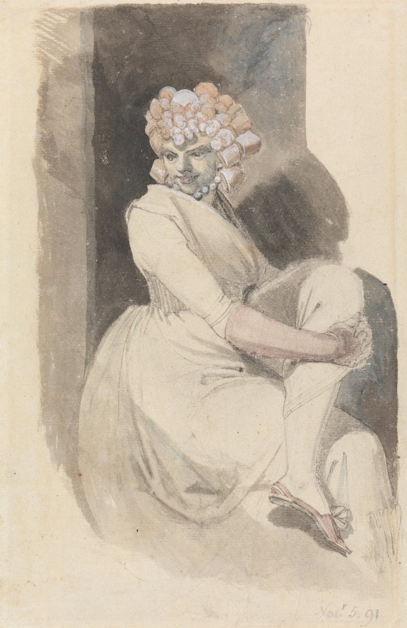 Studium siedzącej kobiety autorstwa Johann Heinrich Füssli