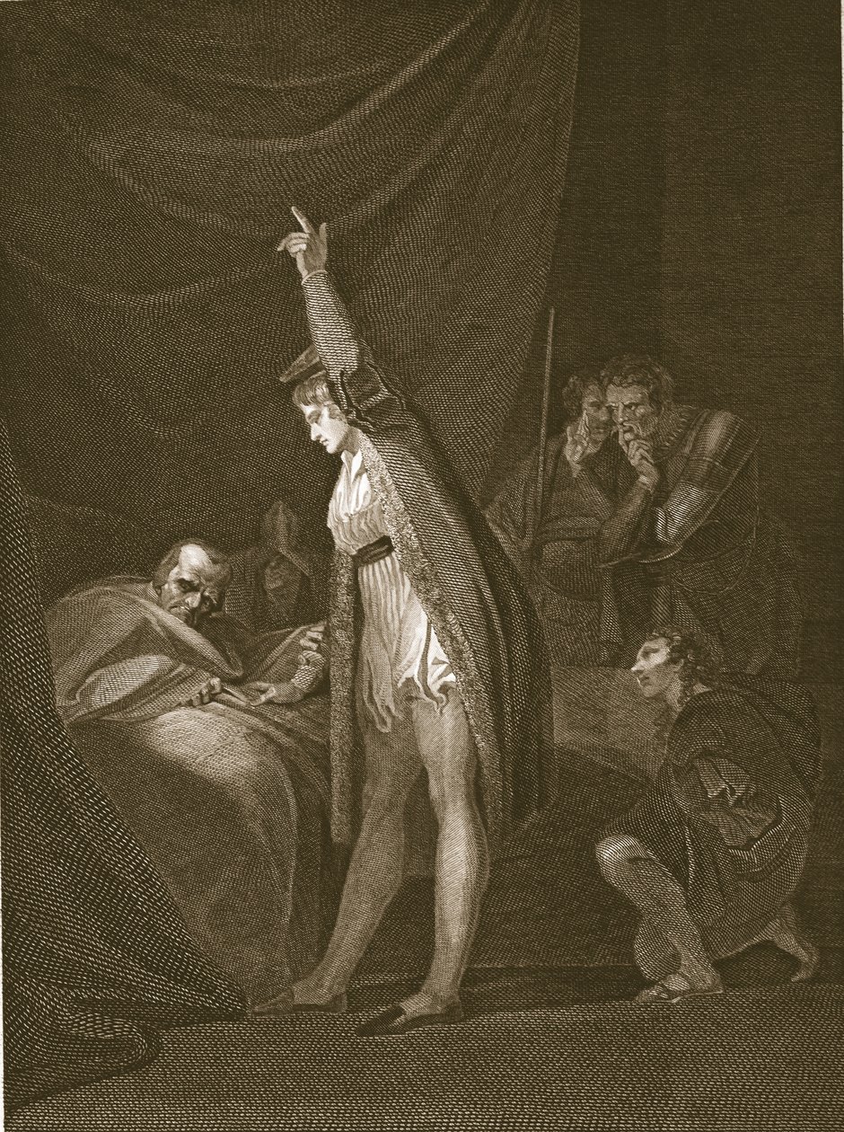 Śmierć kardynała Beauforta, rycina W. Bromleya, ilustracja z "Historii Anglii" Davida Hume