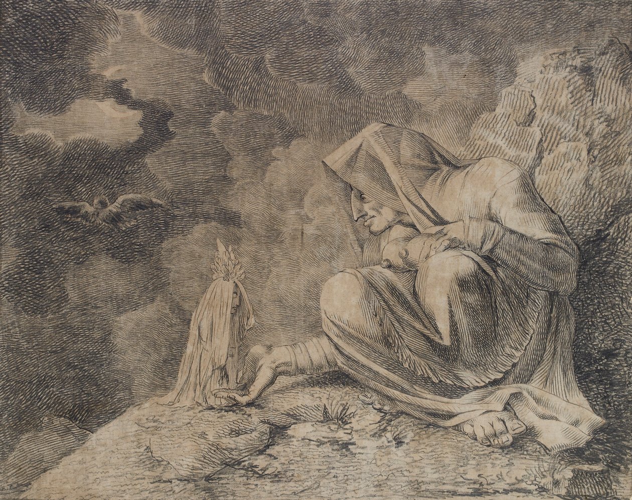 Czarownica i mandragora, ok. 1812 r. autorstwa Johann Heinrich Füssli