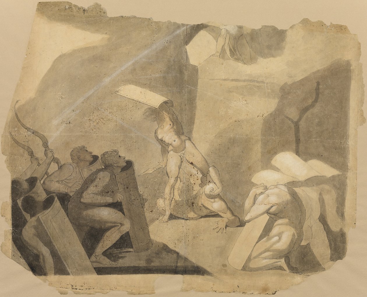 Tytani szturmujący Olimp autorstwa Johann Heinrich Füssli