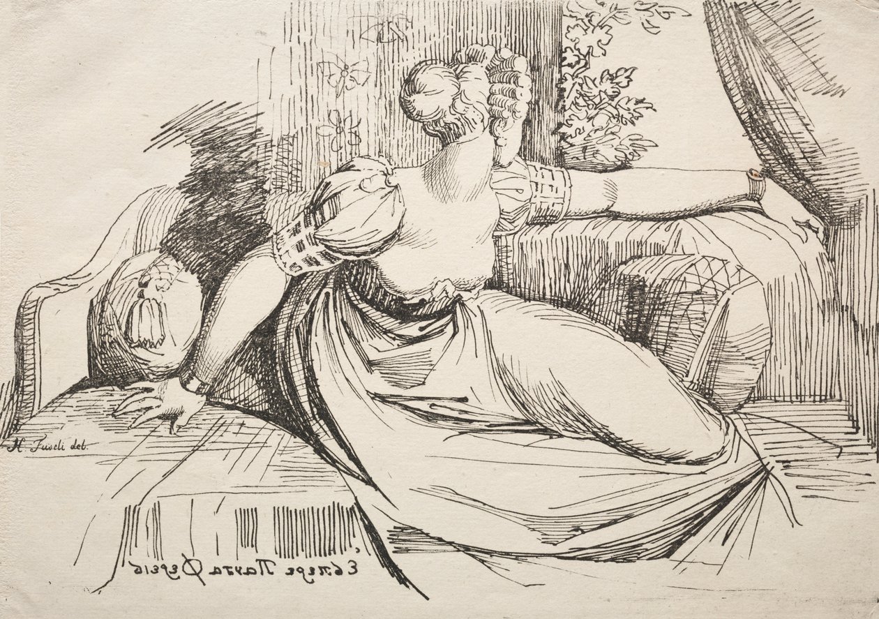 Kobieta na kanapie autorstwa Johann Heinrich Füssli