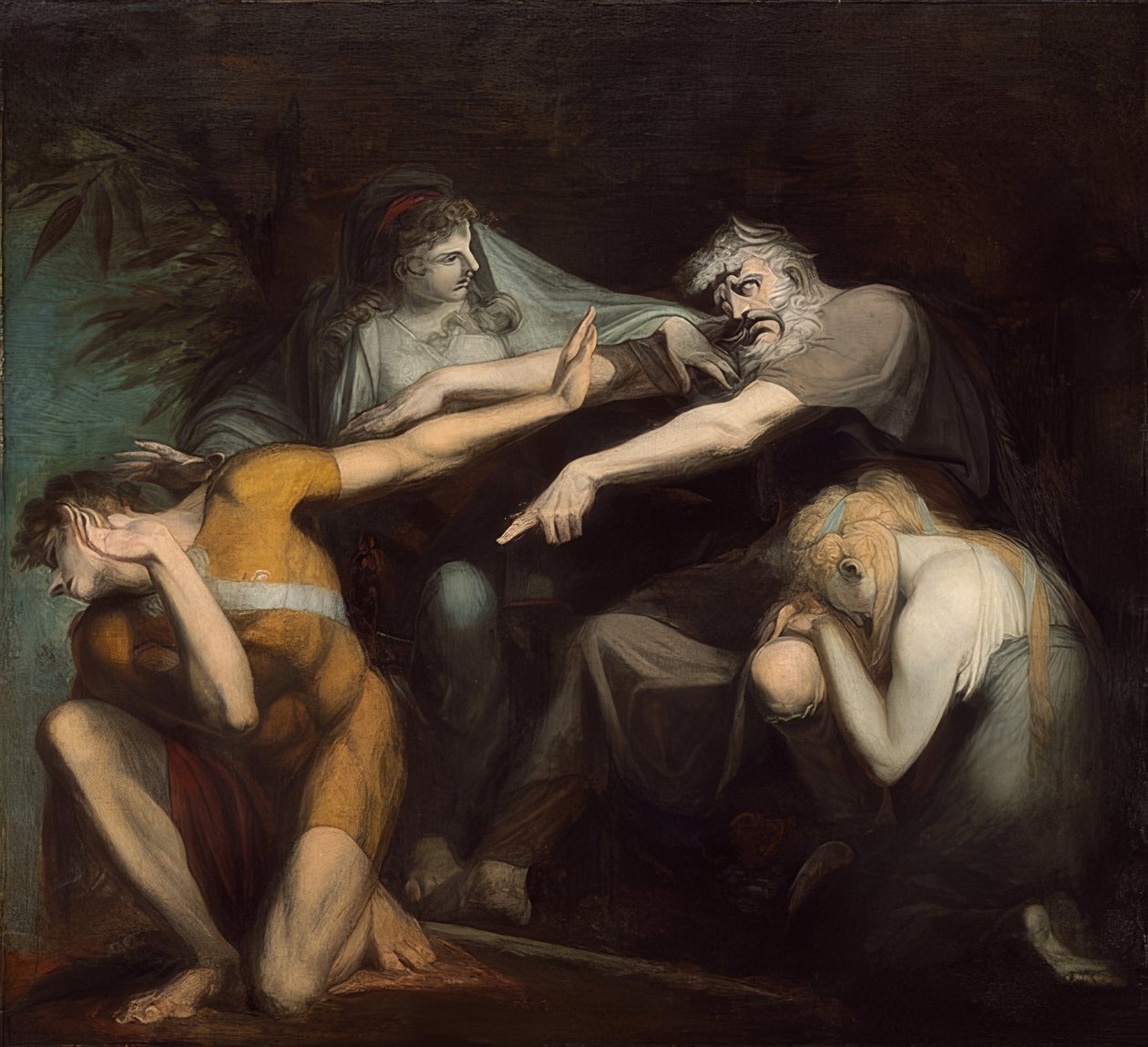 Edyp przeklina swojego syna Polinejkesa. 1786 autorstwa Johann Heinrich Füssli