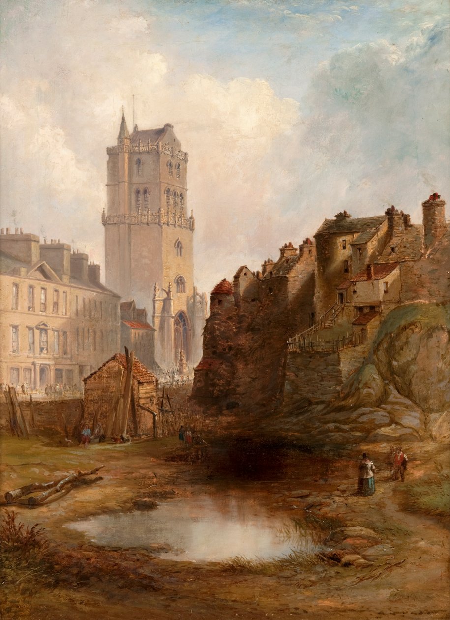 Kamieniołom Lindsay Street i Stara Wieża, ok. 1855 (olej na płótnie) autorstwa Henry G. Duguid