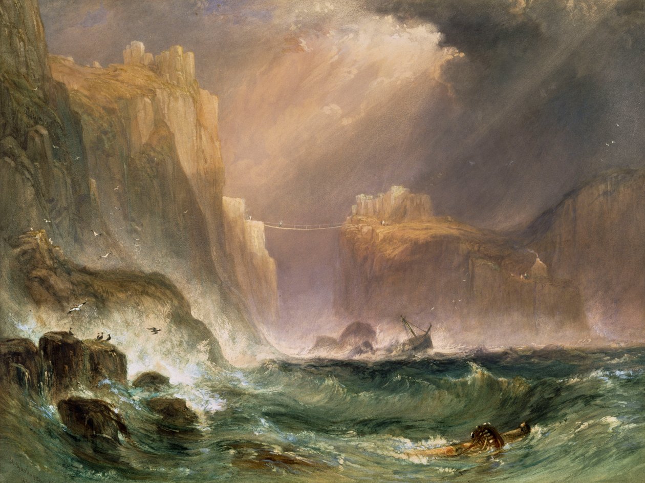 Carrick-y-Rede, Wybrzeże Antrim autorstwa Henry Gastineau