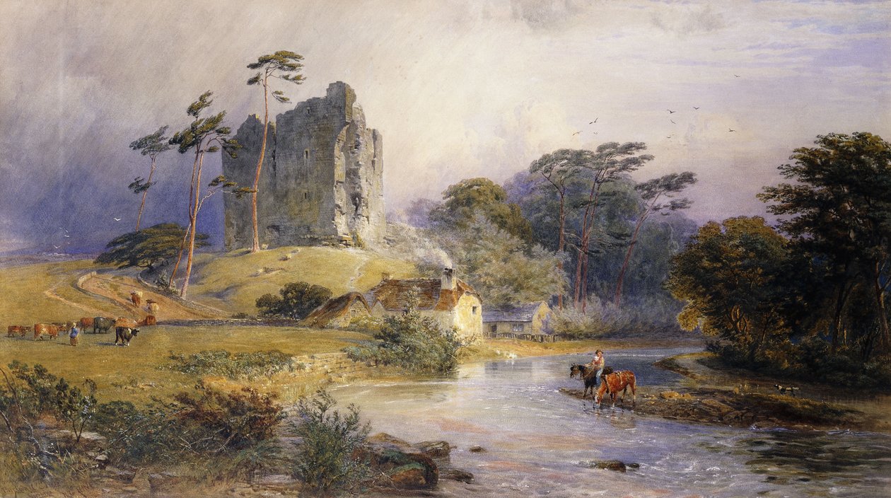 Zamek Thirlwall, Northumberland, autorstwa Henry George Hine