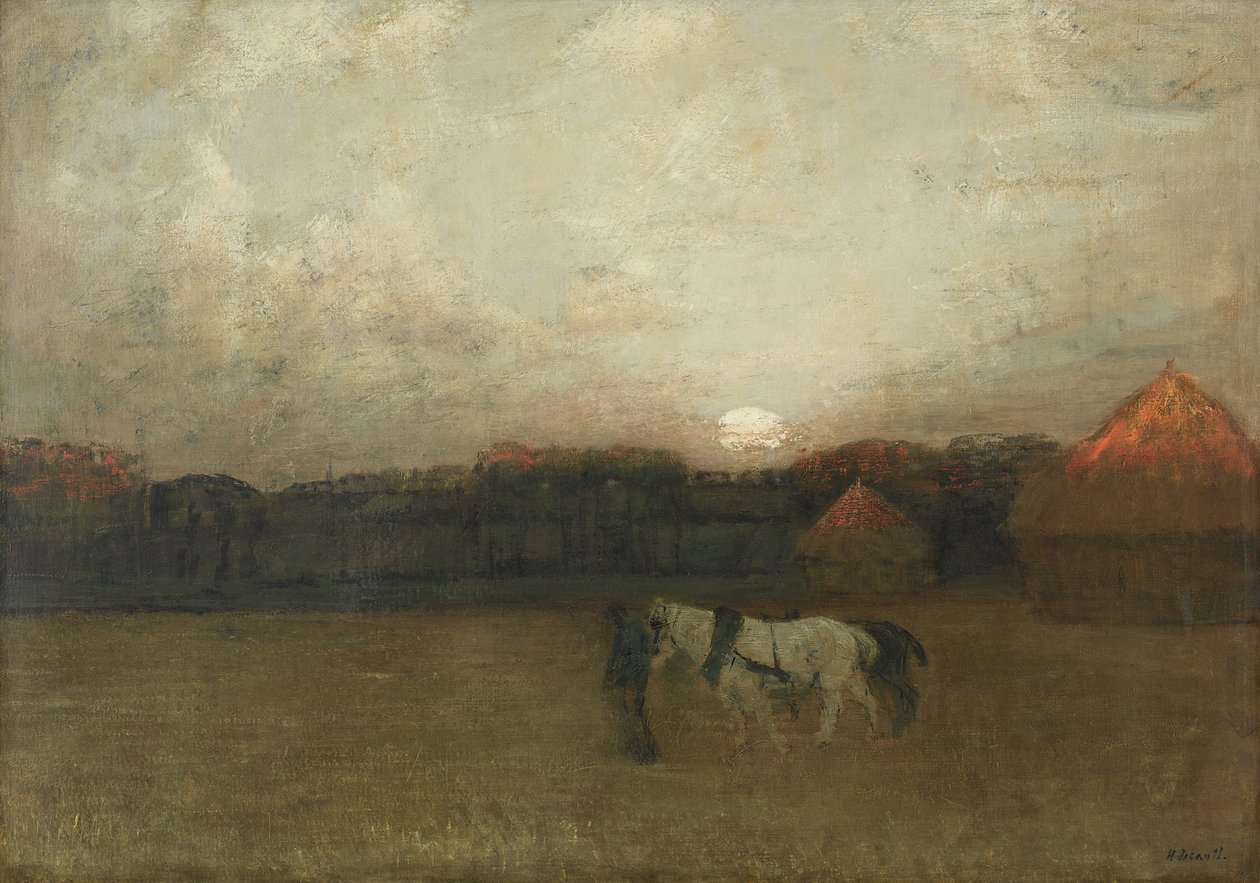 Ściernisko, ok. 1909 (olej na płótnie) autorstwa Henry Golden Dearth