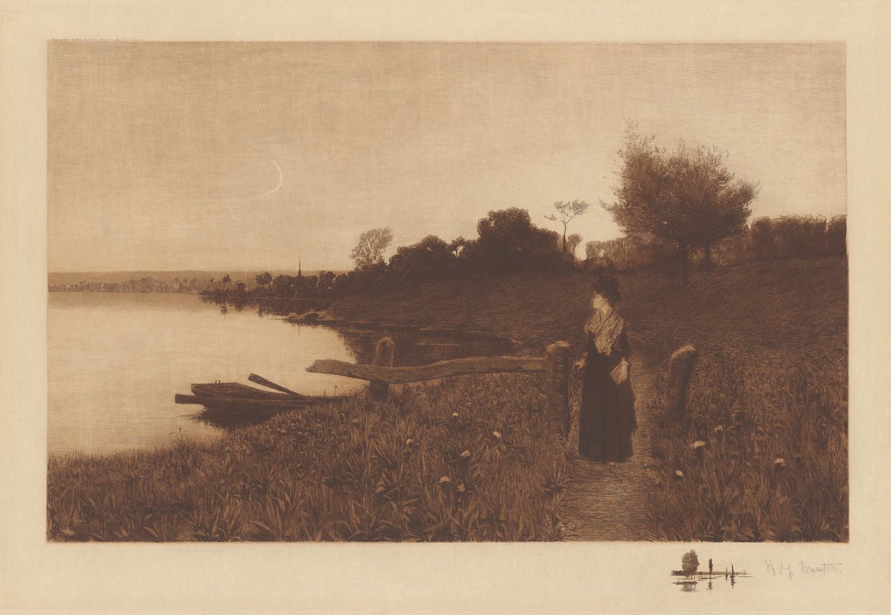 Bez tytułu (spacer w świetle księżyca) autorstwa Henry Golden Dearth