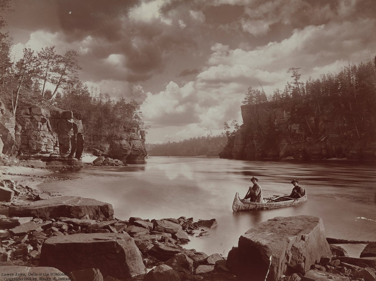 Lower Jaws, Dells of the Wisconsin, 1903 (zdjęcie) autorstwa Henry Hamilton Bennett