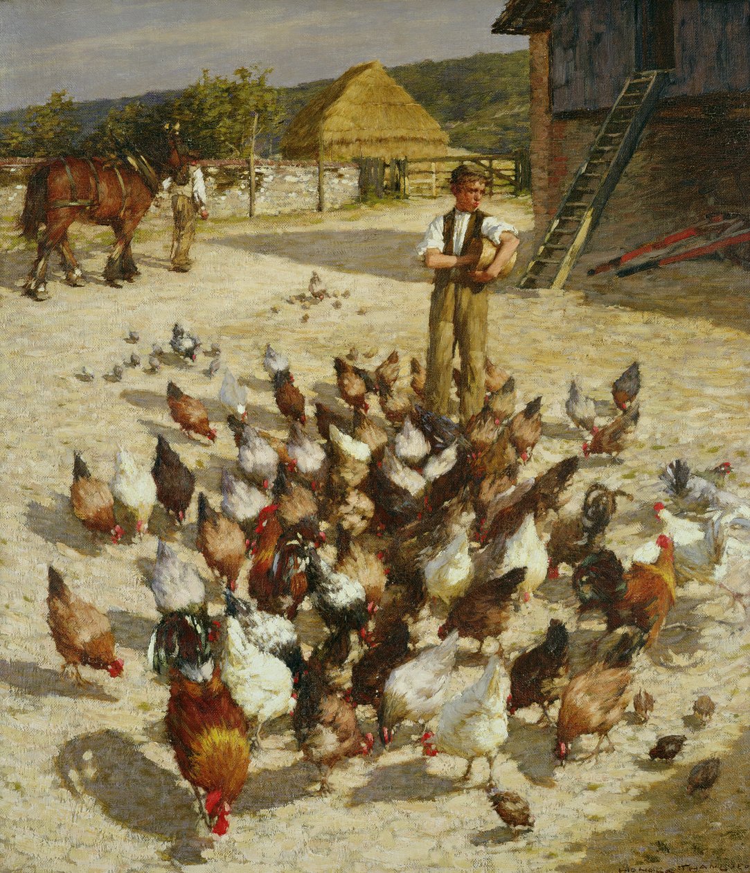Farma w Sussex autorstwa Henry Herbert La Thangue