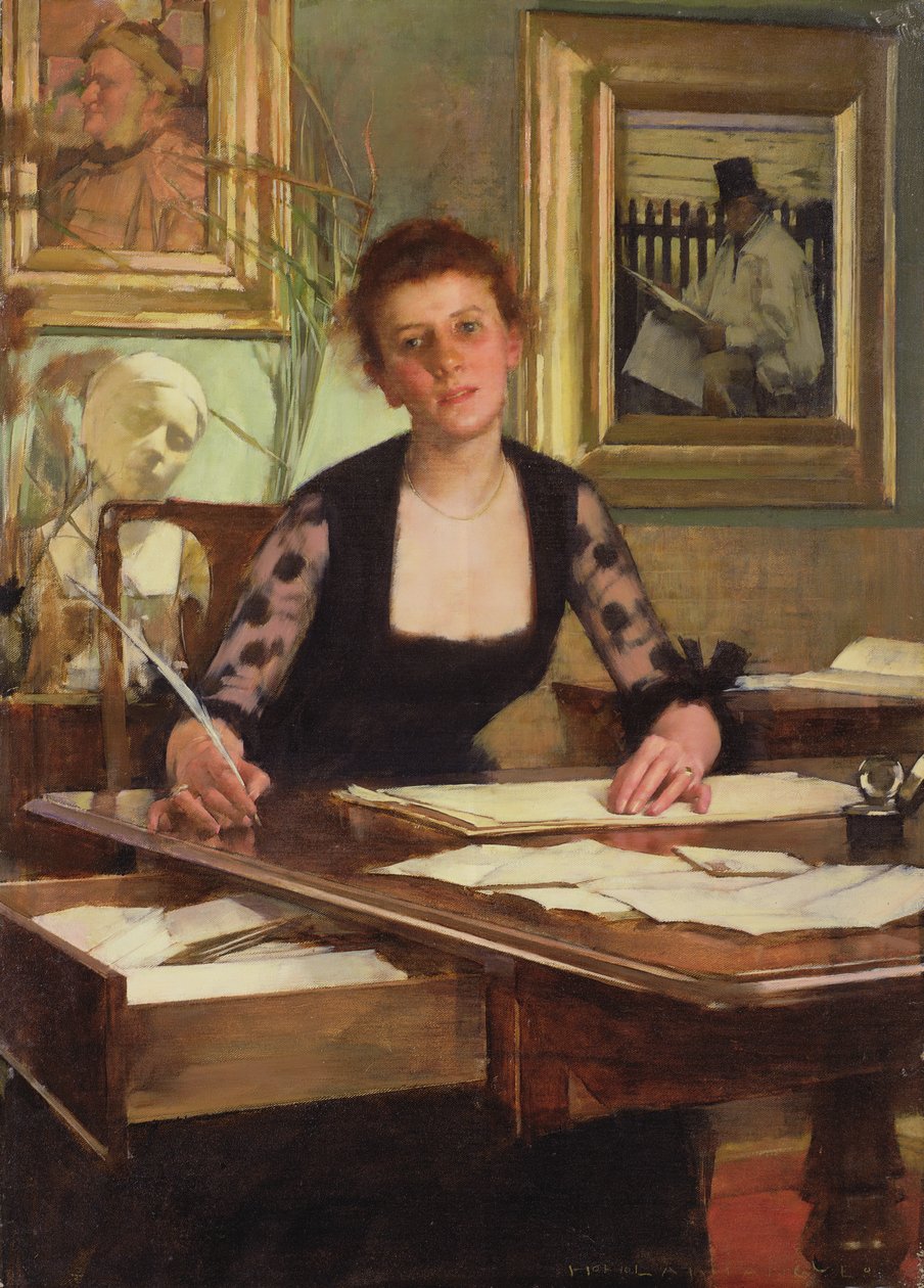 Portret żony artysty autorstwa Henry Herbert La Thangue