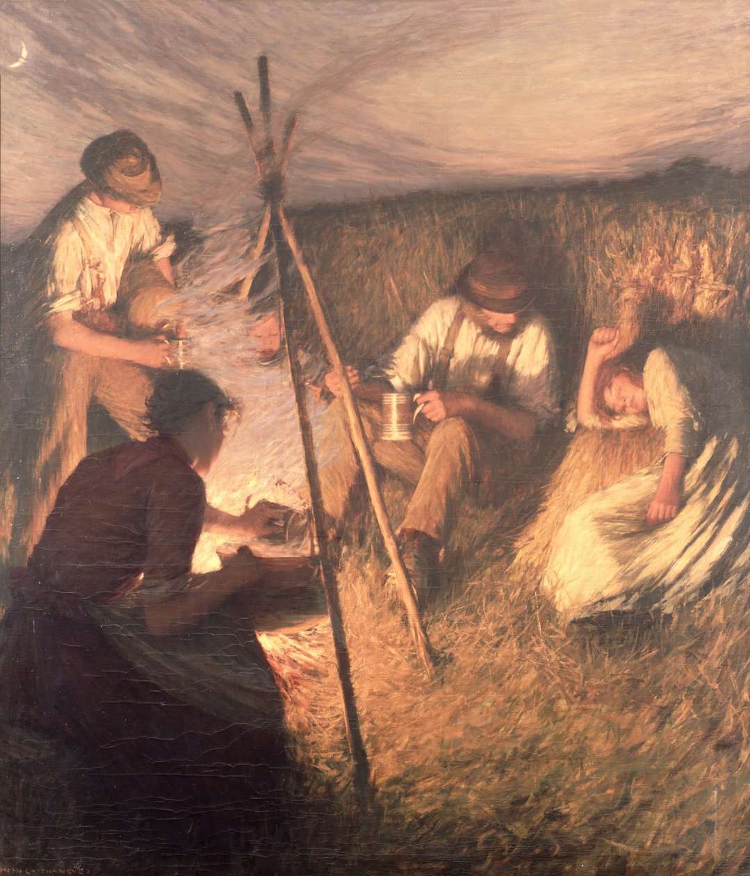 Wieczerza Żniwiarza, 1898 autorstwa Henry Herbert La Thangue