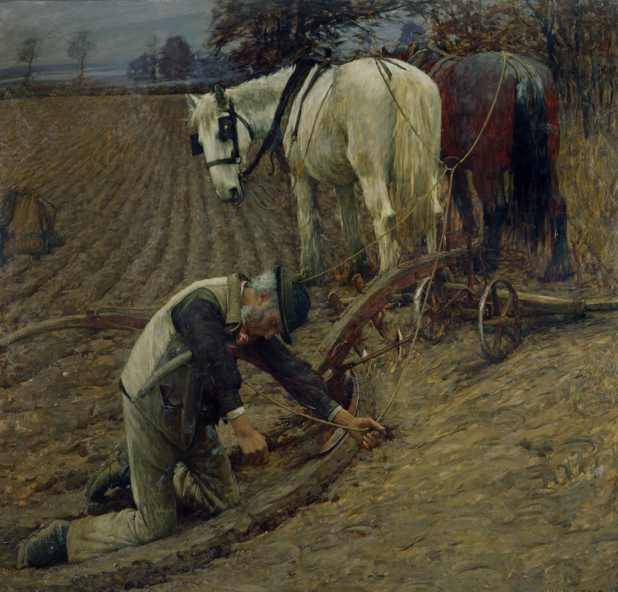 Ostatnia Bruzda, 1895 autorstwa Henry Herbert La Thangue