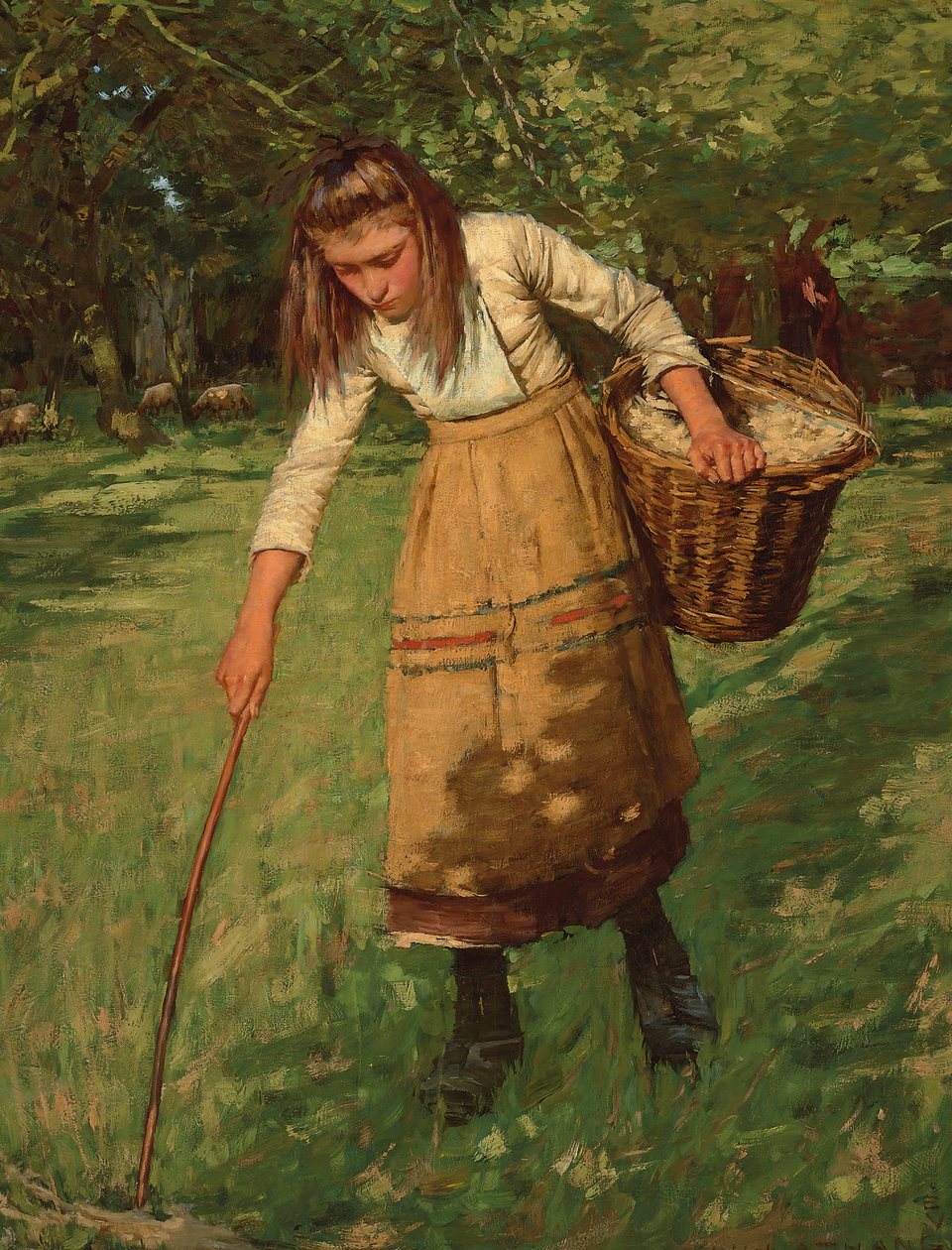 Zbieracz Wełny, autorstwa Henry Herbert La Thangue