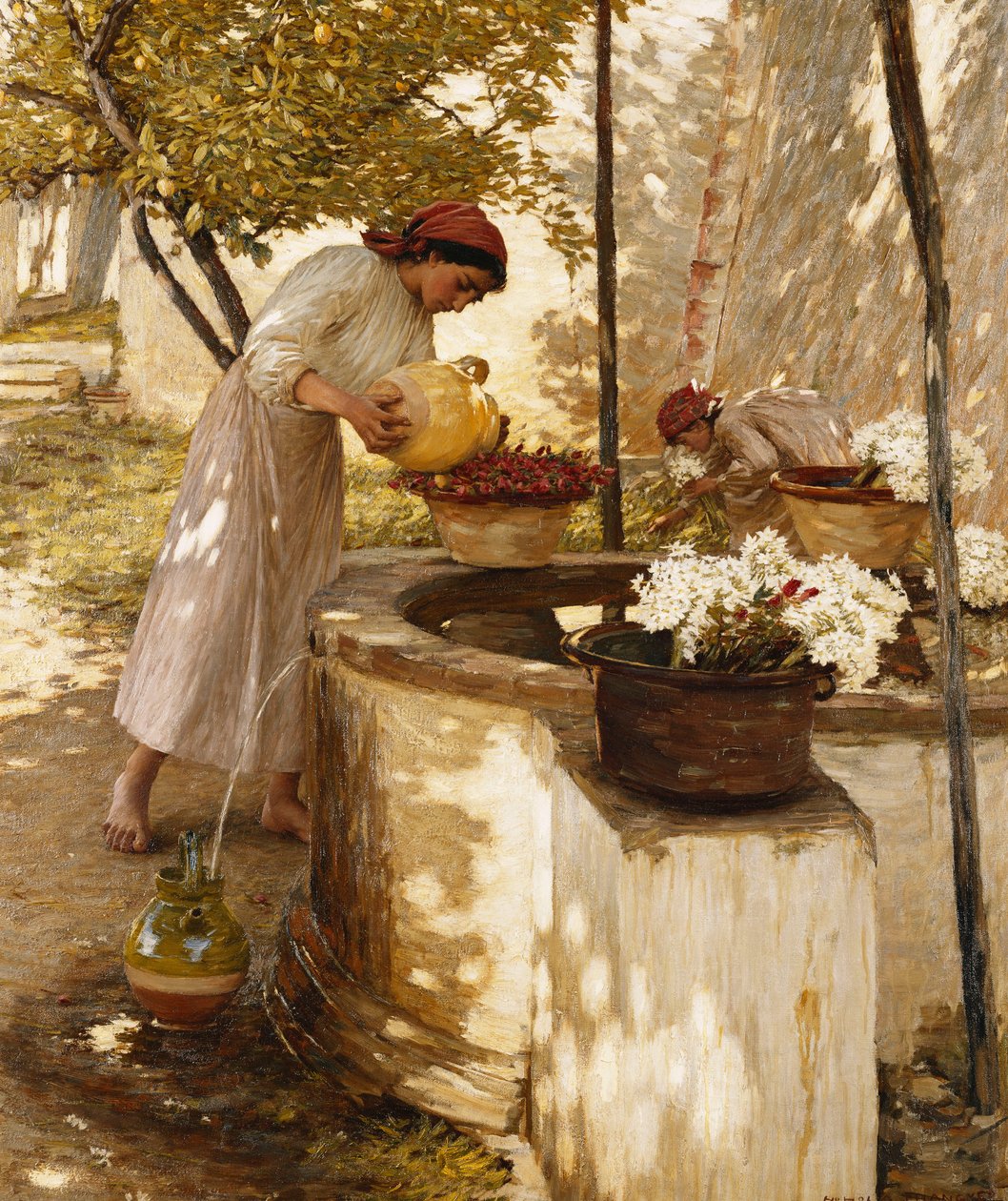 Zima w Ligurii, 1906 autorstwa Henry Herbert La Thangue